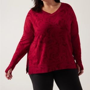 Athleta Coaster Luxe V- Neck Sweatshirt